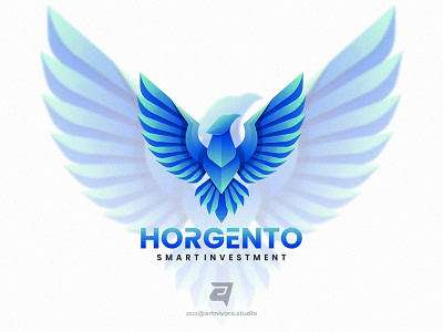 HORGENTO artnivorastudio bird branding colorful design gradient graphic design illustration logo logo awesome logo inspiration modern simple technology vector