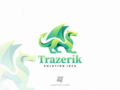 Trazerik artnivorastudio branding colorful design dragon gradient graphic graphic design illustration logo logo awesome logo inspiration modern simple technology vector