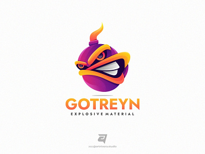 GOTREYN artnivorastudio bomb boom branding colorful design gradient graphic design illustration logo logo awesome logo inspiration modern simple technology vector