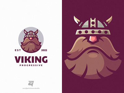 VIKING armor artnivorastudio bearded branding design graphic design greek illustration logo logo awesome logo inspiration mascot modern people simple vector viking