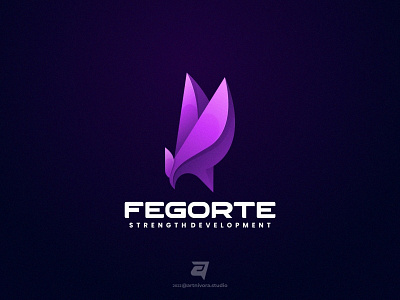 FEGORTE artnivorastudio bird branding colorful design eagle flying freedom gradient graphic design illustration logo logo awesome logo inspiration logo maker modern simple technology vector