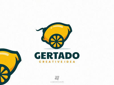 GERTADO artnivorastudio branding canon colorful creative design fruit graphic design illustration lemon logo logo awesome logo inspiration modern simple vector