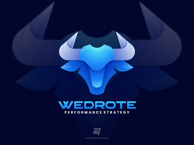 WEDROTE artnivorastudio branding buffalo bull colorful design gradient graphic design illustration logo logo awesome logo inspiration logo maker modern power simple strong technology vector