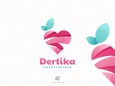 Dertika artnivorastudio branding colorful design fruit gradient graphic design heart illustration logo logo awesome logo inspiration logo maker love modern simple technology vector