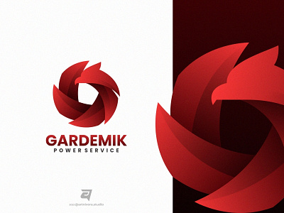 GARDEMIK artnivorastudio branding circle colorful design eagle gradient graphic design illustration logo logo awesome logo inspiration logo maker modern technology vector