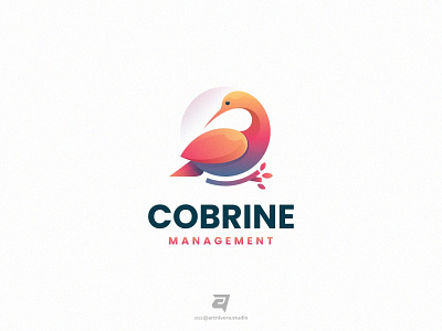 COBRINE artnivorastudio beauty bird branding colorful design gradient graphic design illustration logo logo awesome logo inspiration logo maker modern nature simple technology vector