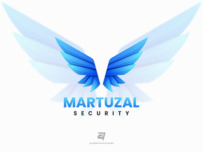 MARTUZAL artnivorastudio branding colorful creative design freedom gradient graphic design illustration logo logo awesome logo inspiration logo maker media modern simple technology vector wings