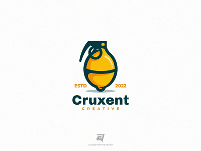 Cruxent artnivorastudio branding colorful creative design gradient graphic design grenade illustration lemon logo logo awesome logo inspiration logo maker modern simple vector