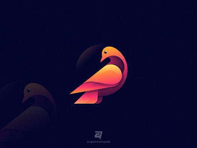 Bird artnivorastudio beauty bird branding colorful design dove gradient graphic design illustration logo logo awesome logo inspiration logo maker modern simple technology vector