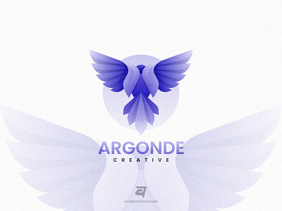 ARGONDE artnivorastudio bird branding colorful design dove freedom gradient graphic design illustration logo logo awesome logo inspiration modern simple technology vector