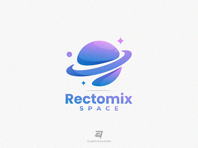 Rectomix artnivorastudio branding colorful creative design gradient graphic design illustration logo logo awesome logo inspiration modern planet simple space technology vector