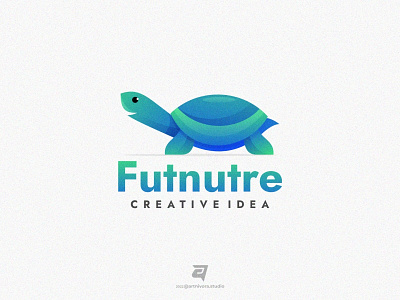 Futnutre animal artnivorastudio branding colorful design gradient graphic design illustration logo logo awesome logo inspiration modern simple technology turtle vector