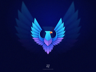 EAGLE artnivorastudio branding colorful design eagle freedom gradient graphic design illustration logo logo awesome logo inspiration modern simple technology vector