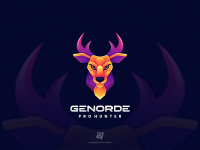 GENORDE artnivorastudio awesome branding colorful creative deer design gradient graphic design illustration logo logo awesome logo inspiration modern simple technology vector