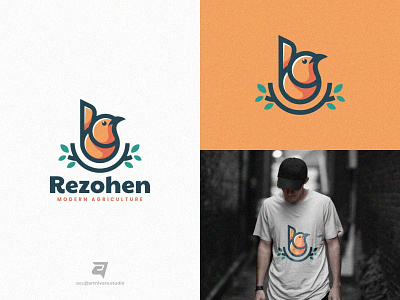 Rezohen animal artnivorastudio bird branding colorful design flying freedom graphic design illustration jungle logo logo awesome logo inspiration mascot modern simple vector wing