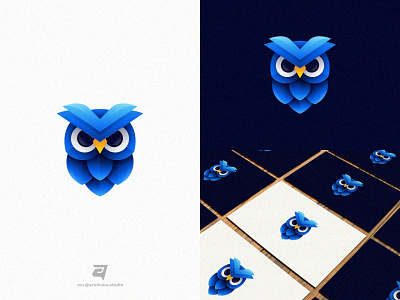 Owl artnivorastudi branding colorful design gradient graphic design illustration logo logo awesome logo inspiration modern owl simple smart tecnology vector wise