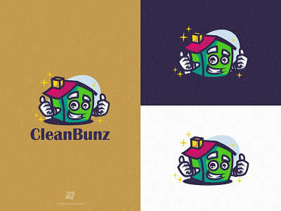 Clean Bunz artnivorastudio branding cartoon clean cleaning colorful creative design flat design home illustration logo logo awesome logo inspiration mascot modern service simple vector