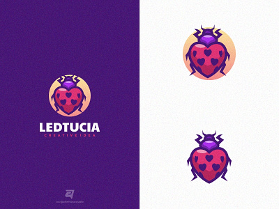LEDTUCIA artnivorastudio branding bug colorful creative design gradient graphic design illustration insect ladybug logo logo awesome logo inspiration modern simple vector