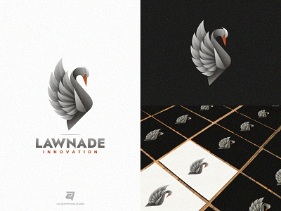 LAWNADE artnivorastudio beauty bird branding colorful creative design gradient graphic design illustration logo logo awesome logo inspiration modern simple swan technology vector