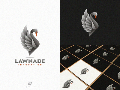 LAWNADE artnivorastudio beauty bird branding colorful creative design gradient graphic design illustration logo logo awesome logo inspiration modern simple swan technology vector