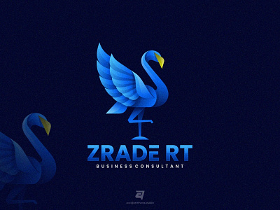 ZRADE RT artnivorastudio branding colorful design gradient graphic design illustration logo logo awesome logo inspiration modern simple swan technology vector