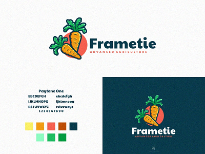 Frametie artnivorastudio branding colorful creative design flatdesign food graphic design healthy illustration logo logo awesome logo inspiration modern simple vector vegetables