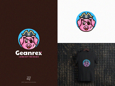 Geanrex artnivorastudio branding cartoon character colorful design graphic design illustration logo logoawesome logoinspiration logomaker modern pig pirate simple vector