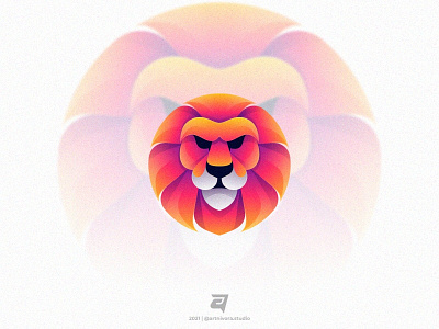 LION artnivorastudio branding colorful creative design gradient graphic design illustration king lion logo logoawesome logoinspiration logomaker modern simple technology vector zoo
