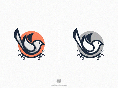 DASENTIA bird branding creative design graphic design illustration logo logoawesome logoinspiration logomaker modern nature simple vector