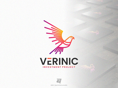 VERINIC artnivorastudio bird branding colorful creative design freedom graphic design illustration line lineart logo logoawesome logoideas logoinspiration logomaker modern simple technology vector