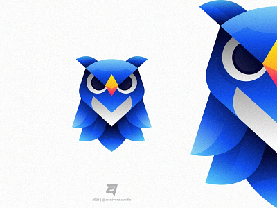 Owl artnivorastudio bird branding colorful creative design freedom gradient graphic design illustration logo logoawesome logoinspiration logomaker modern owl smart technology vector