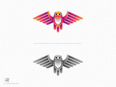 Owl artnivorastudio bird branding colorful design gradient graphic design illustration logo logoawesome logoideas logoinspiration logomaker modern owl power simple vector wisdom