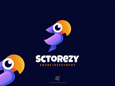 SCTOREZY artnivorastudio bird branding colorful creative design graphic design ideas illustration logo logoawesome logoinspiration logomaker modern parrot simple technology vector