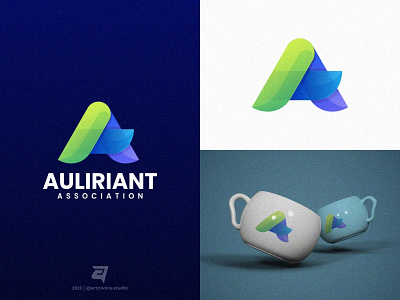 AULIRIANT alphabet artnivorastudio branding business colorful design gradient graphic design illustration initials letter logo logoawesome logoideas logoinspiration media modern simple symbol vector