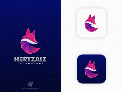 HERTZAIZ artnivorastudio branding colorful creative design fox graphic design illustration logo logoawesome logoideas logoinspiration logomaker modern simple technology vector