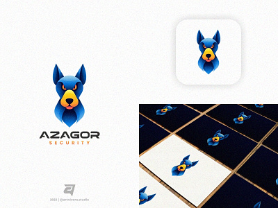 AZAGOR artnivorastudio branding colorful creative design dog gradient graphic design illustration logo logoawesome logoideas logoinspiration logomaker modern simple technology vector