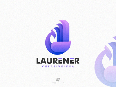 LAURENER artnivorastudio beauty branding colorful creative design elegant gradient graphic design illustration logo logoawesome logoinspiration logomaker modern peacock simple technology vector