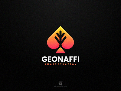 GEONAFFI artnivorastudio branding colorful creative design graphic design illustration logo logoawesome logoideas logoinspiration logomaker modern poker simple spade technology vector