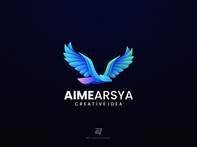 AIMEARSYA artnivorastudio bird branding colorful creative design gradient graphic design illustration logo logoawesome logoideas logoinspiration logomaker modern simple technology vector