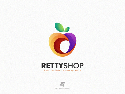 RETTYSHOP artnivorastudi branding colorful creative design food fresh fruit gradient graphic design illustration logo logoawesome logoideas logoinspiration logomaker modern simple technology vector