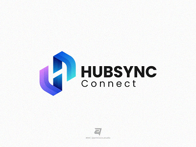 HUBSYNC artnivorastudio branding colorful connect creative design gradient graphic design illustration logo logoawesome logoideas logoinspiration logomaker modern sync vector