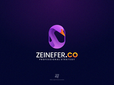 ZEINEFER artnivorastudio awesome bid branding colorful creative design elegant gradient graphic design illustration logo logoawesome logoideas logoinspiration logomaker modern swan vector