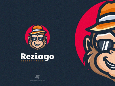 Reziago artnivorastudio branding cartoon creative design graphic design illustration jungle logo logoawesome logoideas logoinspiration logomaker mascot modern monkey simple vector zoo