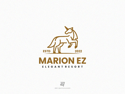 MARION EZ artnivorastudio branding colorful creative design graphic design illustration line line art logo logoawesome logodesign logoideas logoinspiration logomaker modern simple unicorn vector