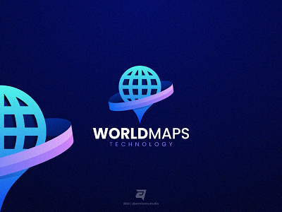 WORLDMAPS artnivorastudio branding colorful creative design graphic design illustration logo logoawesome logoinspiratin logomaker maps modern simple technology vector world