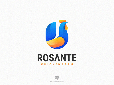 ROSANTE artnivorastudio bird branding colorful creative design gradient graphic design illustration logo logoawesome logodesign logoinspiration logomaker modern rooster simple technology vector