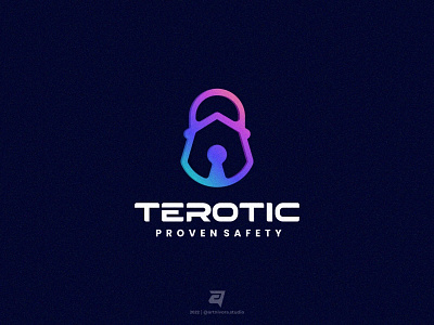 TEROTIC artnivorastudio branding colorful creative design graphic design illustration line line art logo logoawesome logoinspiration logomaker media modern padlock secret simple technology vector