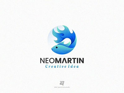 NEOMARTIN artnivorastudio bettafish branding colorful creative design fish graphic design illustration logo logoawesome logodesign logoinspiration logomaker media modern simple symbol technology vector