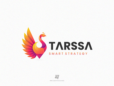 TARSSA artnivorastudio beauty branding colorful creative design elegant gradient graphic design illustration logo logoawesome logodesign logoinspiration logomaker modern peacock simple vector