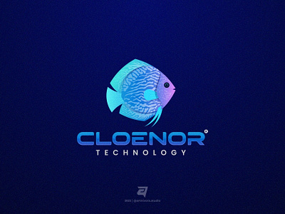 CLOENOR artnivorastudio branding colorful creative design fish graphic design illustration logo logoawesome logodesign logoinspiration logomaker modern simple technology vector